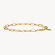 Emily Paper Clip Chain Bracelet Gold