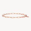 Emily Paper Clip Chain Bracelet Rose Gold