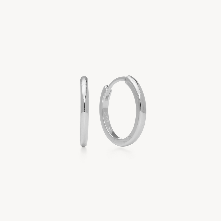 Hoop Earrings - Small Silver
