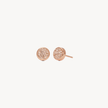 Sparkle Bezel Stud Earrings Rose Gold