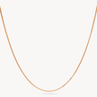 Box Chain Slider Necklace Rose Gold