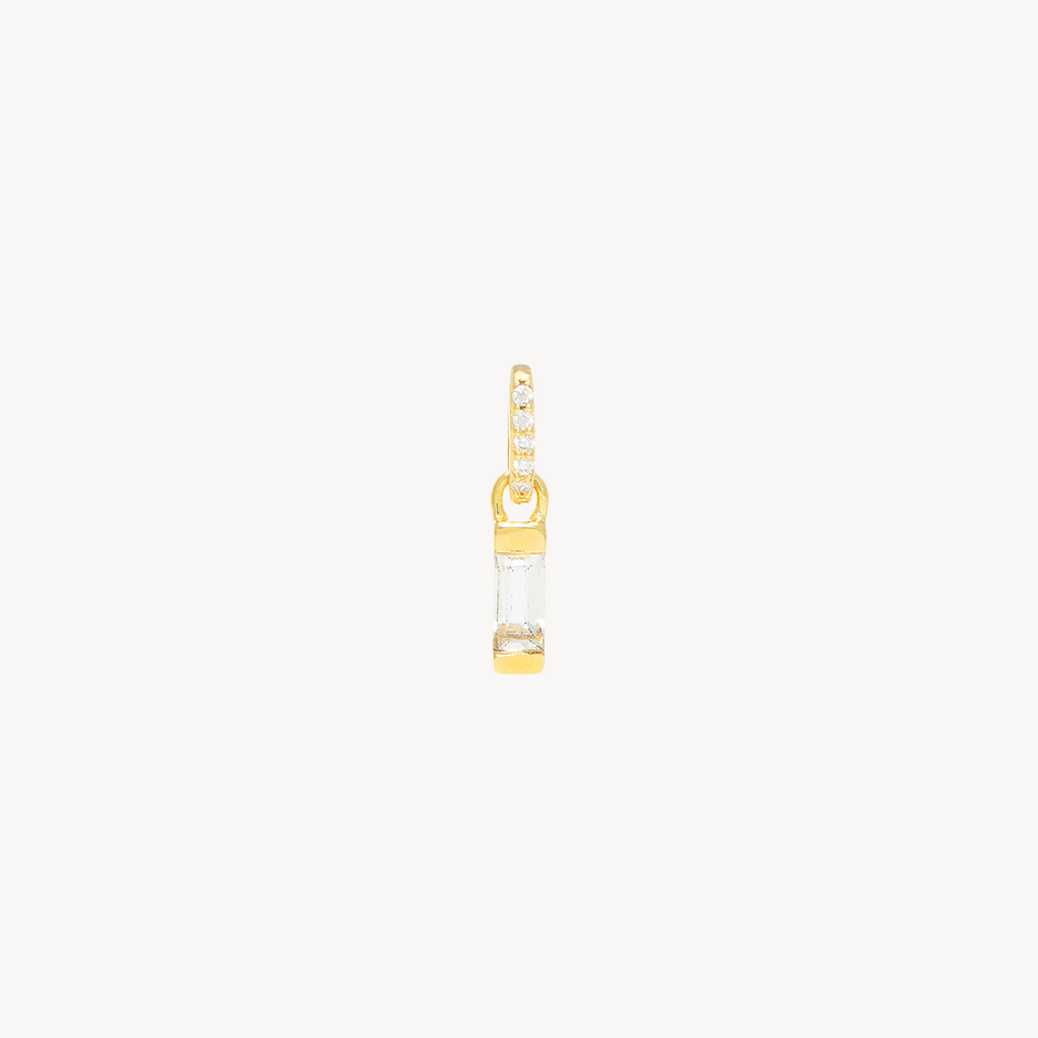 Birthstone Baguette Charm April
