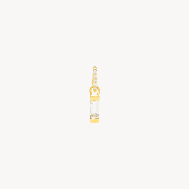 Birthstone Baguette Charm April