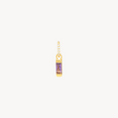 Birthstone Baguette Charm February