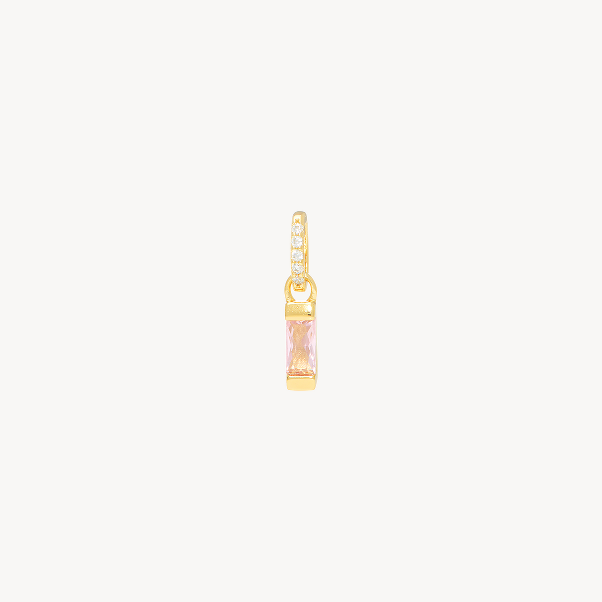 Birthstone Baguette Charm October