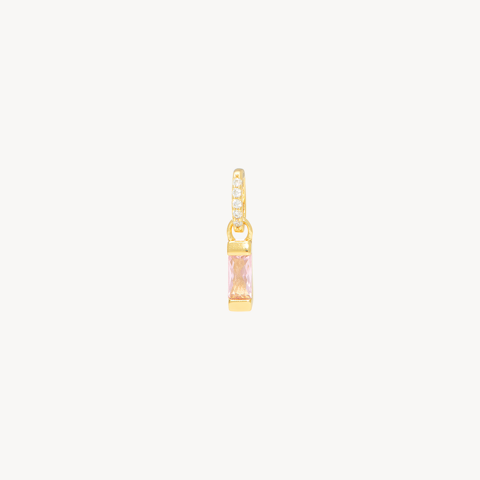 Birthstone Baguette Charm October