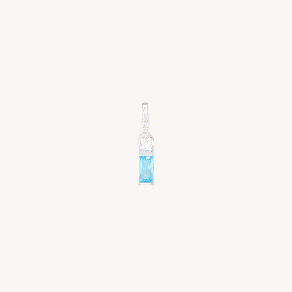 Birthstone Baguette Charm December