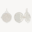 Keepsake Pavé Locket Charm Silver Open