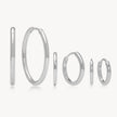 Silver Hoop Earring Trio