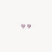 Lilac Mini Sparkle Heart Stud Earrings