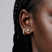 Soft Gold Always On Sparkle Hoop Earrings and 6mm Sparkle Ball Studs