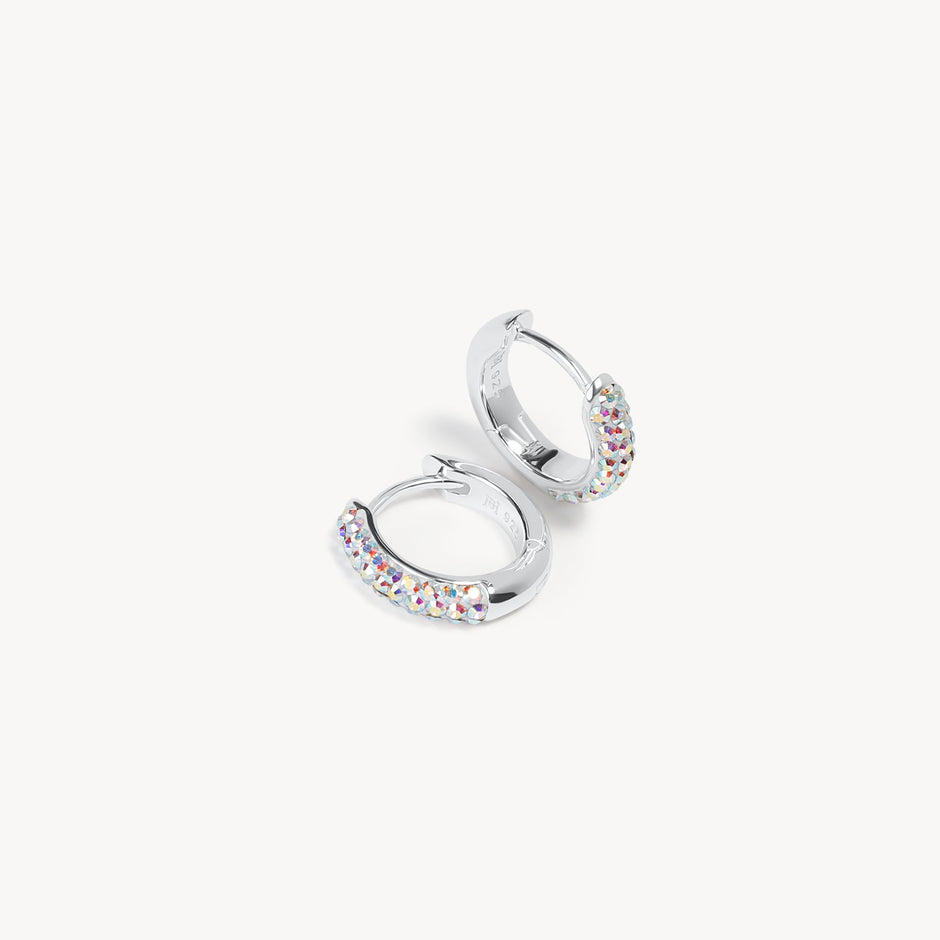Aurora Borealis Always On Sparkle Hoop Earrings