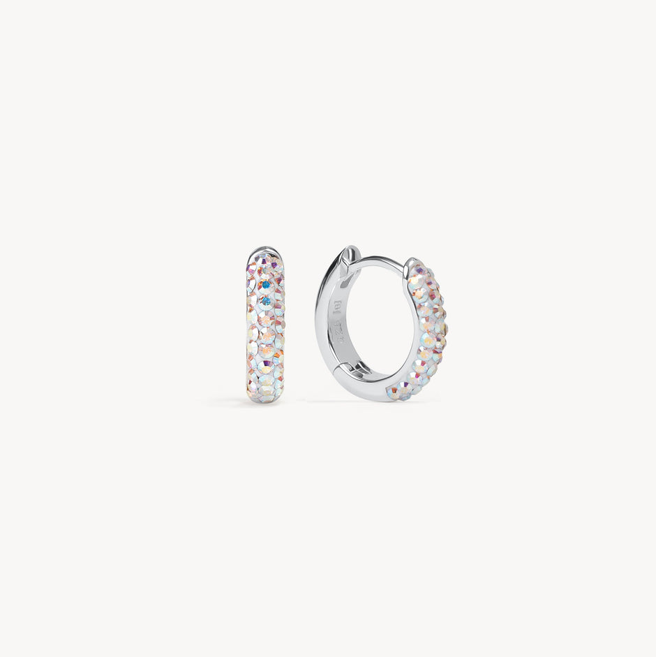 Aurora Borealis Always On Sparkle Hoop Earrings