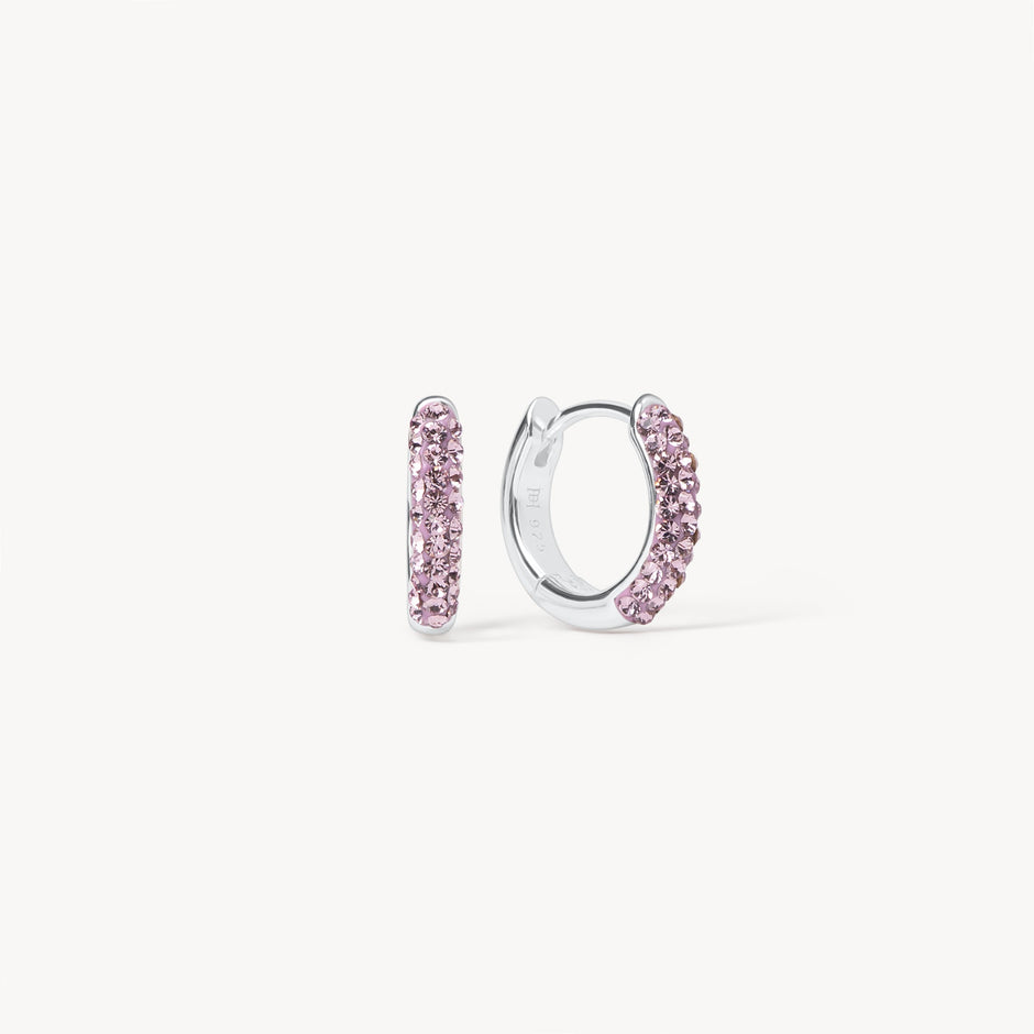 Lilac Always On Sparkle Hoop Earrings