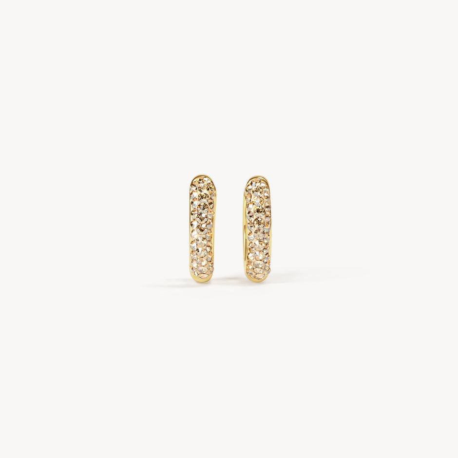 Soft Gold Always On Sparkle Hoop Earrings
