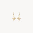 Baby Bow Hoop Earrings Gold