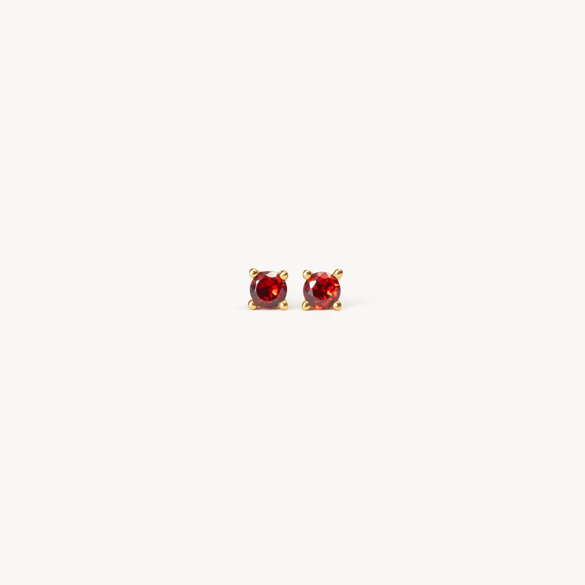 Bijou Stud Earrings Red