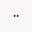 Bijou Stud Earrings Red