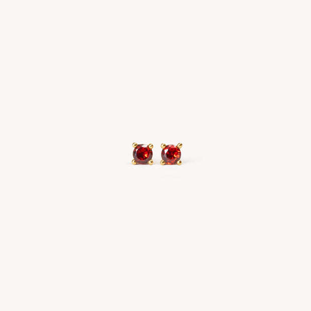 Bijou Stud Earrings Red