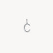 Silver Braided Letter Charm C