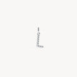 Silver Braided Letter Charm L