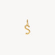 Gold Braided Letter Charm S
