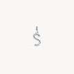 Silver Braided Letter Charm S