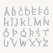 Silver Braided Letter Charm