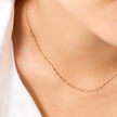 Celestial Chain Necklace Gold on model