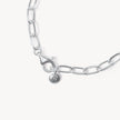 Silver Clip Chain Charm Bracelet Base closure