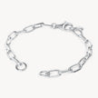 Silver Clip Chain Charm Bracelet Base