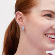 Colour Block Sparkle Hoop Earrings Celestial Sky Side on model