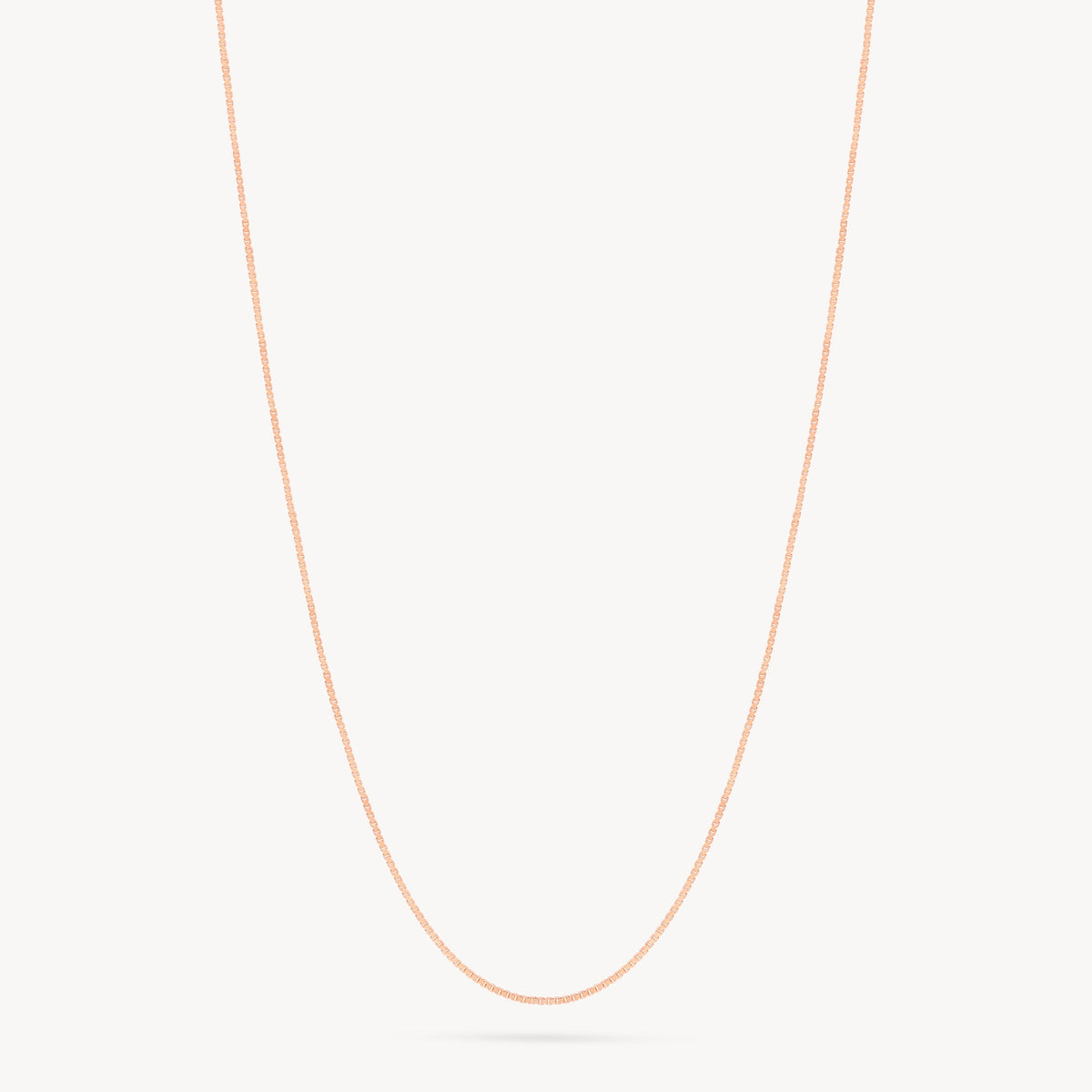 14K Box Chain With Extender Rose Gold