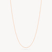 14K Box Chain With Extender Rose Gold