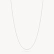 14K Box Chain With Extender White Gold