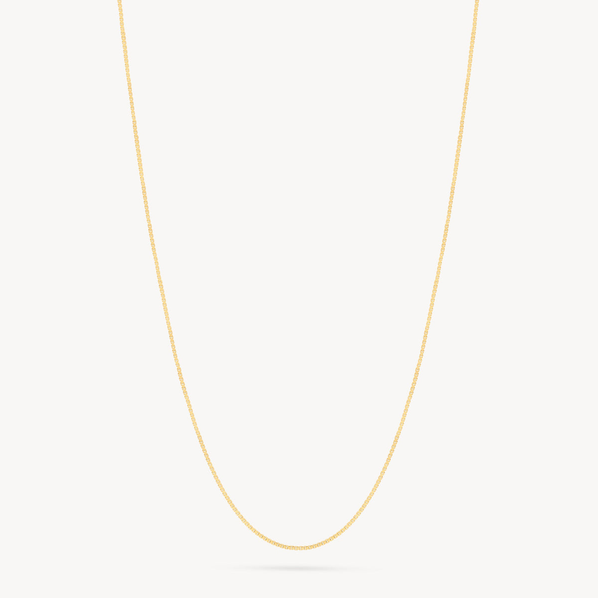 14K Box Chain With Extender Gold