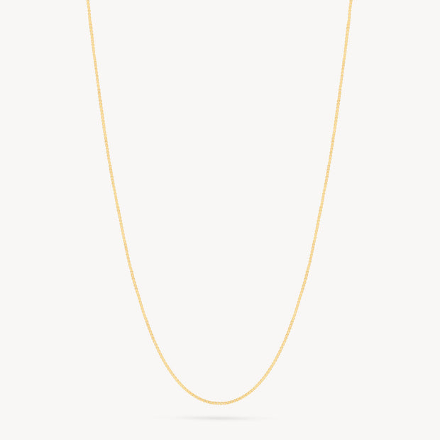 14K Box Chain With Extender Gold