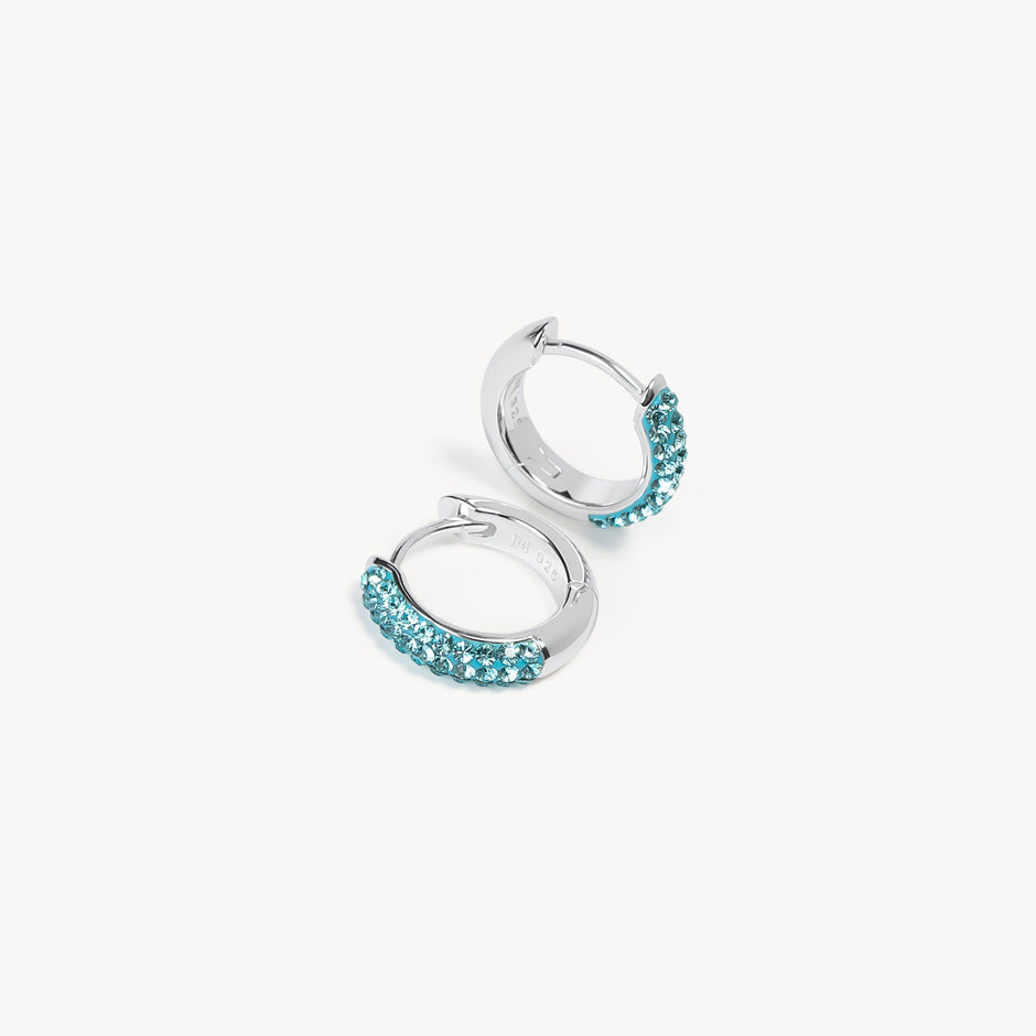 December Birthstone Always On Hoop Earrings