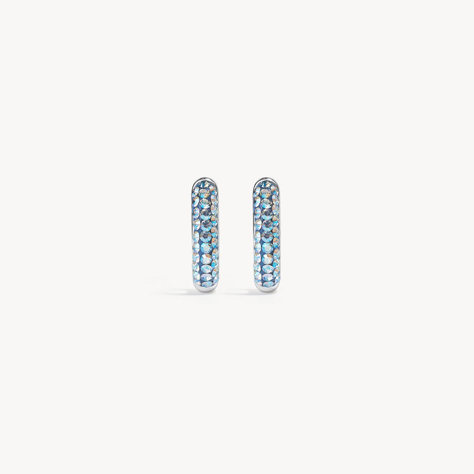 Denim Always On Sparkle Hoop Earrings