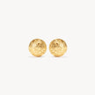 Etched Floral Stud Earrings