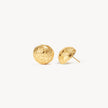 Etched Floral Stud Earrings