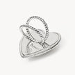 Etched Floral Scarf Slide laying flat