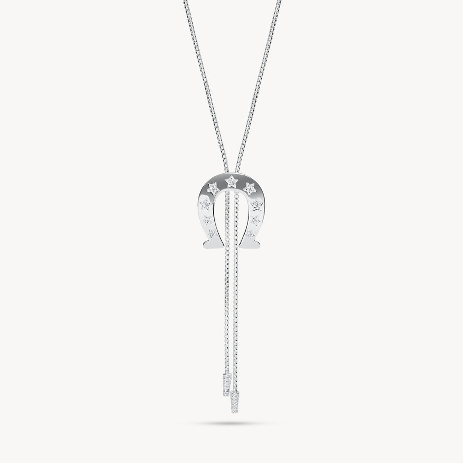 Horseshoe Bolo Tie Necklace