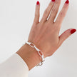 Icon Clip Chain Bracelet Silver on model