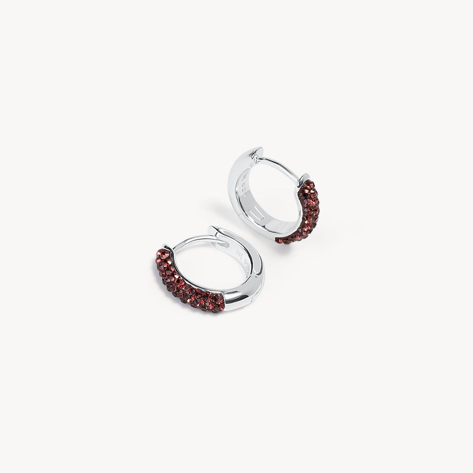 January Birthstone Always On Hoop Earrings
