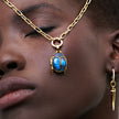 Labradorite Beetle Charm on model