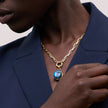 Labradorite Beetle Charm on model