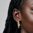 Soft Gold Large Sparkle Hoop Earrings