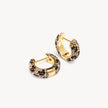 Leopard Small Sparkle Hoop Earrings