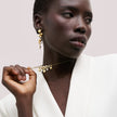 Bubbly Linear Drop Earrings on model